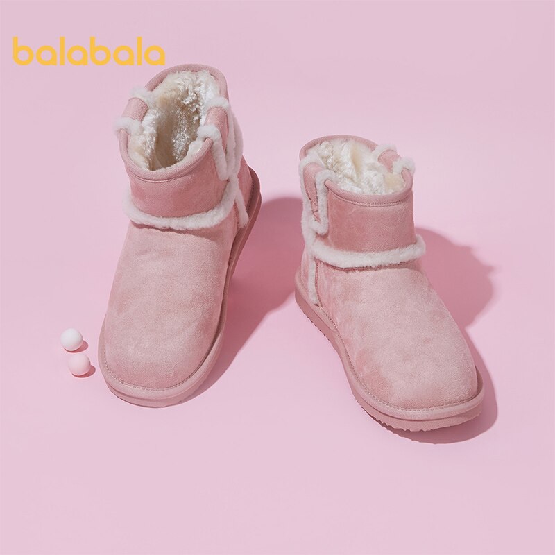 Balabala Inter Meisjes Mode Snowboots Verdikte Kinderen Katoenen Schoenen Warme Pluche Zachte Zool Meisjes Ski Laarzen