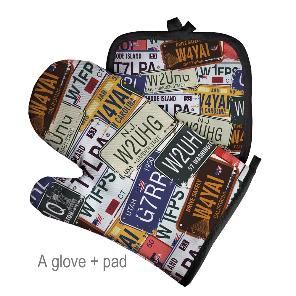 Bageisoleringshandsker til grill eller køkken mikroovn handske grydelap polyester ovnhandsker og grydelapper pad: No9
