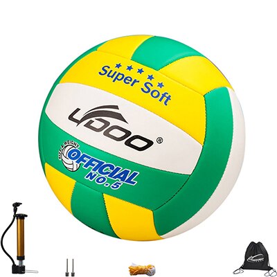 YUYU PU Soft Touch Volleyball Ball official Size 5 VSM5000 VSM4500 Match Ball For Training Competition: green 2