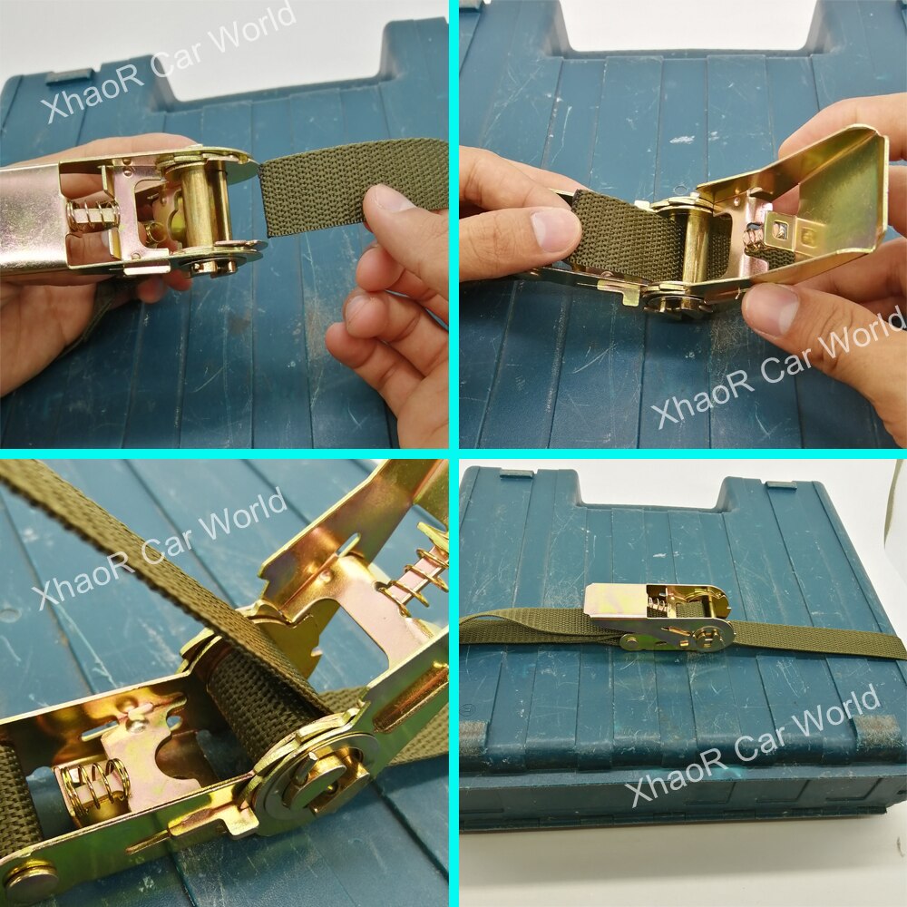 4m Tensioning Belts Adjustable Cargo Straps for Truck Boat Ratchet Tie-Down Belt for Luggage Bag Goods Bind Belt Car Accessories