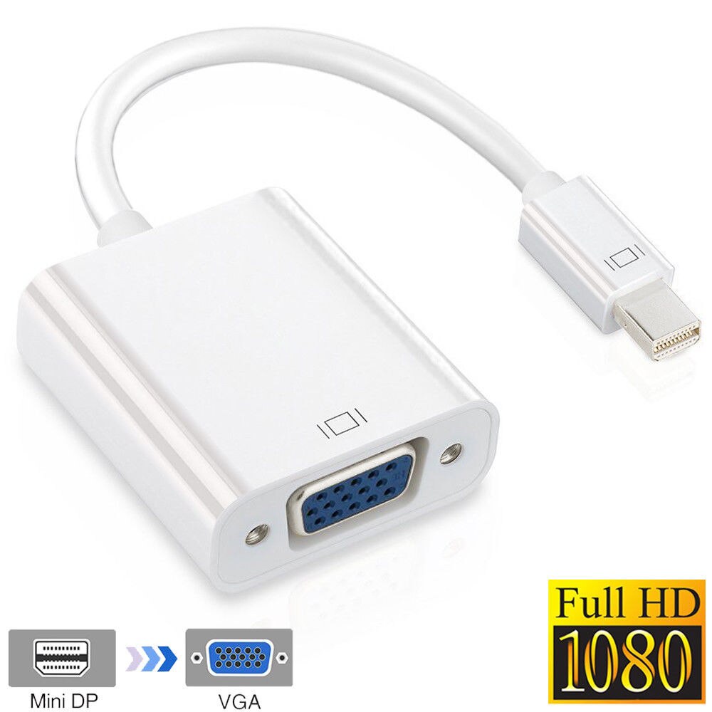 1080 P Thunderbolt miniwyświetlacz Port DP, aby kabel VGA adapter do Apple MacBook Air/Pro