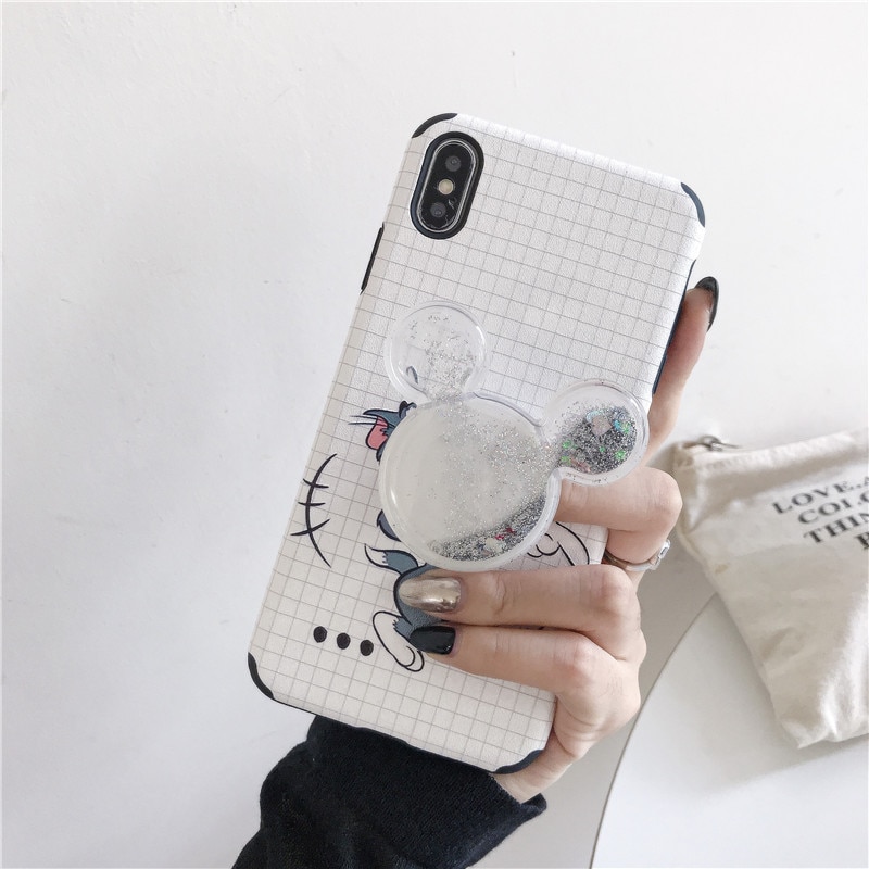 Bonito dos desenhos animados areia movediça universal suporte do telefone móvel anel suporte de extensão e telefone móvel para iphone xr samsung