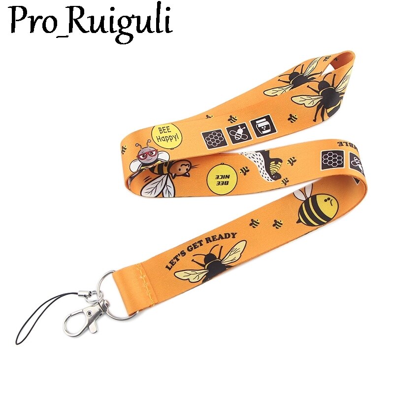 Bee Klassieke Stijl Lanyard Voor Sleutels De 90S Telefoon Werken Badge Houder Nek Bandjes Met Telefoon Hang Touwen Omboordsels lint