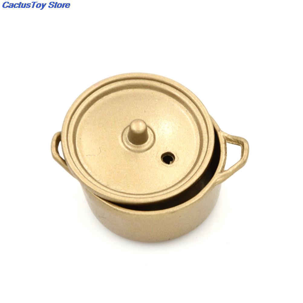 Utensil Cookware Metal Casserole Dish Stew Pan Stockpot 12th Scale Dollhouse Miniature Kitchen