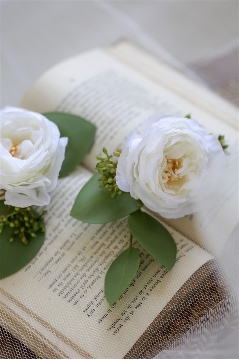 Boho bryllup hoved tilbehør blomst rose hår kam bohemia brudekam bryllup blomst pandebånd til kvinder hovedstykke  hd59