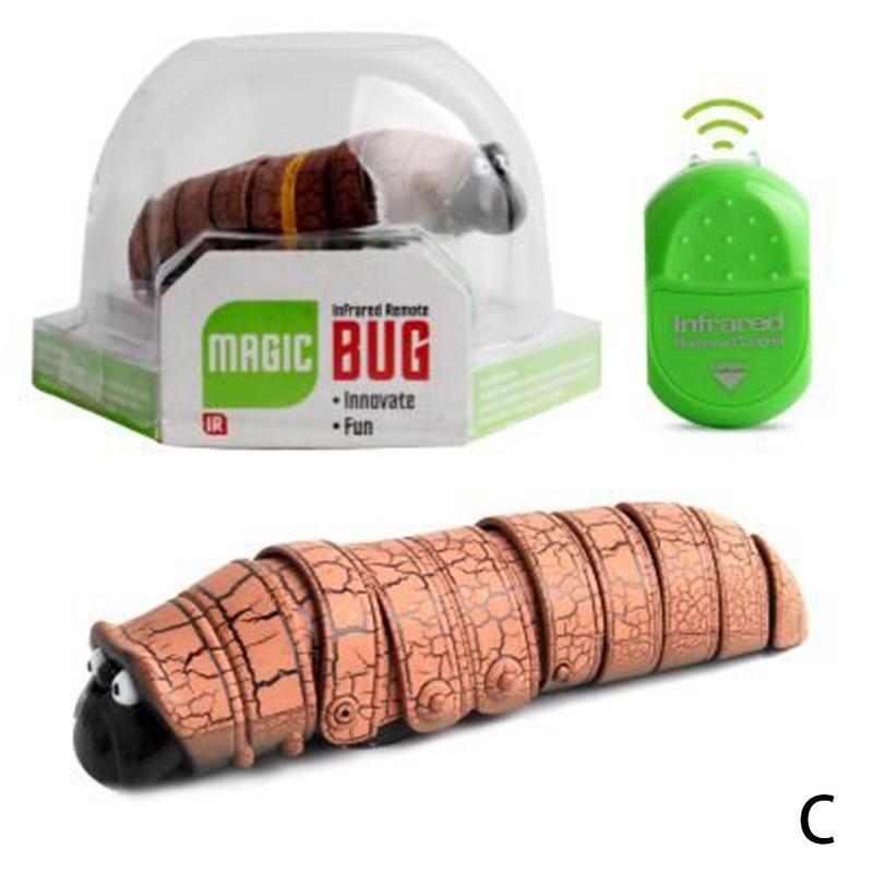 Oruga de insectos con Control remoto, juguete de plástico infrarrojo de simulación de animales para bromas, broma, juguetes difíciles para Halloween: C
