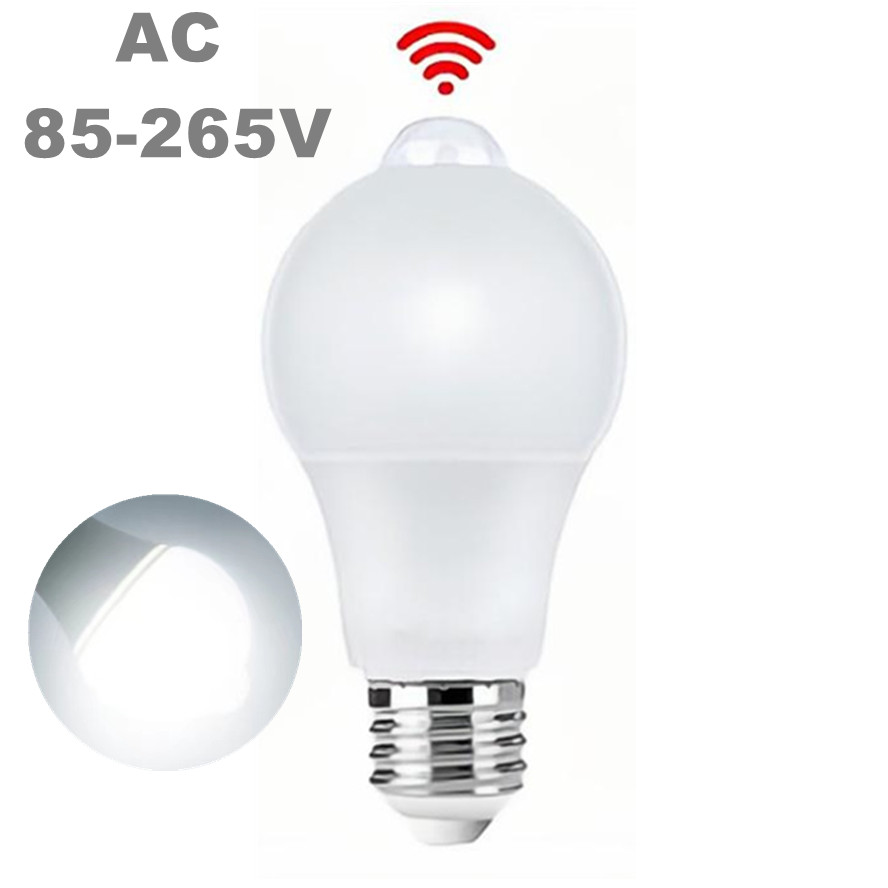 20W 18W 15W 12W 9W Lampada LED E27 bombilla de detección de movimiento 85-265V lámpara inteligente de detección infrarroja que funciona en la noche AC 220V: Morado / Marrón
