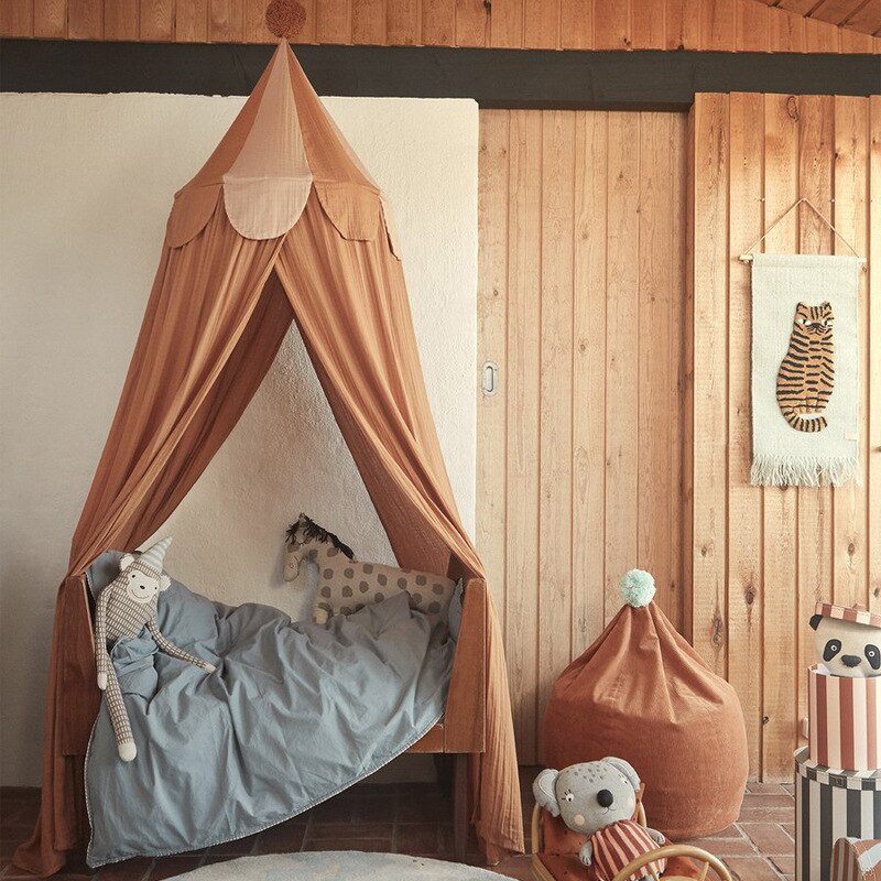 Peuter Babykamer Klamboe Bed Kwekerij Opknoping Kids Tent Luifel Dome Gordijn Crib Netting Ronde Opgehangen Voor Kinderen Bedcover