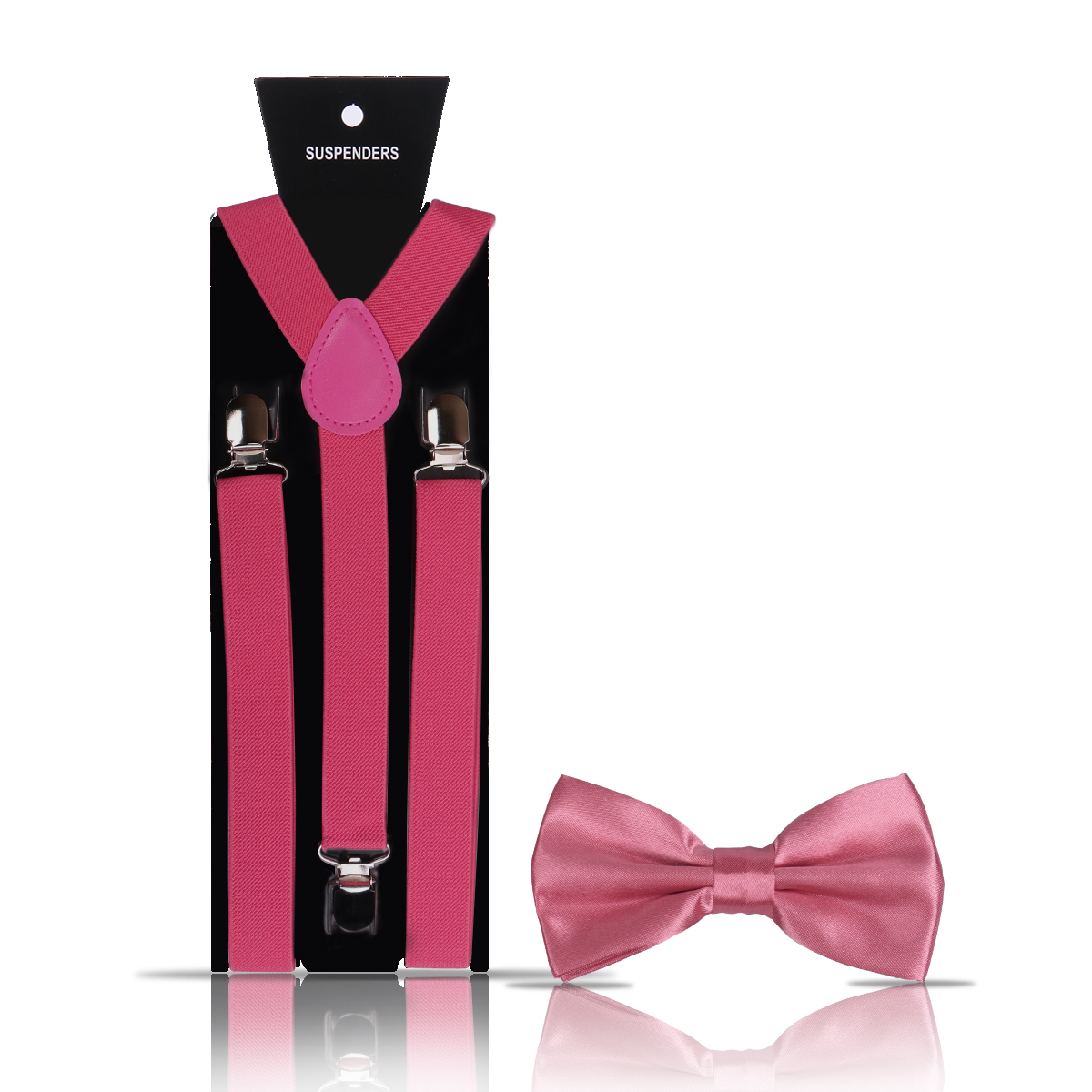 Adult Men's Suspenders And Bow Tie Two Pcs Set Harness Man For Pants Gentleman Suit Accessories Wedding Business: Fluorescent Yellow