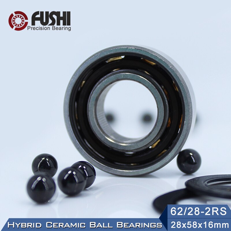 62/28 Hybrid Ceramic Bearing 28*58*16 mm ( 1 PC ) Race Bike Front Rear Wheel 62 28 2RS LUU Hybrids Si3N4 Ball Bearings 62/28RS
