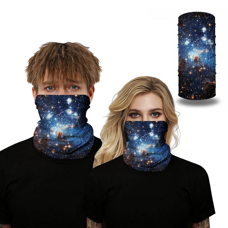Galaxy print gezichtssjaal bivakmuts nekwarmer nekwarmer halve gezichtsbedekking hoofdbandana schild hoofdband hoofddeksels: 6