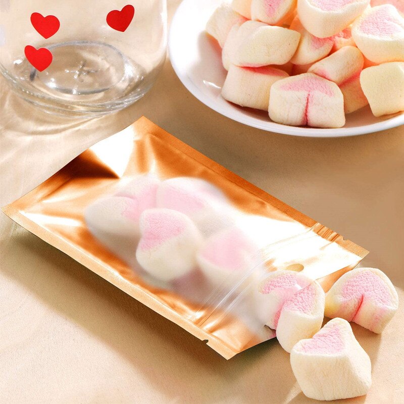 50Pcs Aluminum Foil Mylar Packaging Bag Self Sealing Zipper Bags Metallic Foil Bags Food Storage Electronic Data Cable Pack Bag