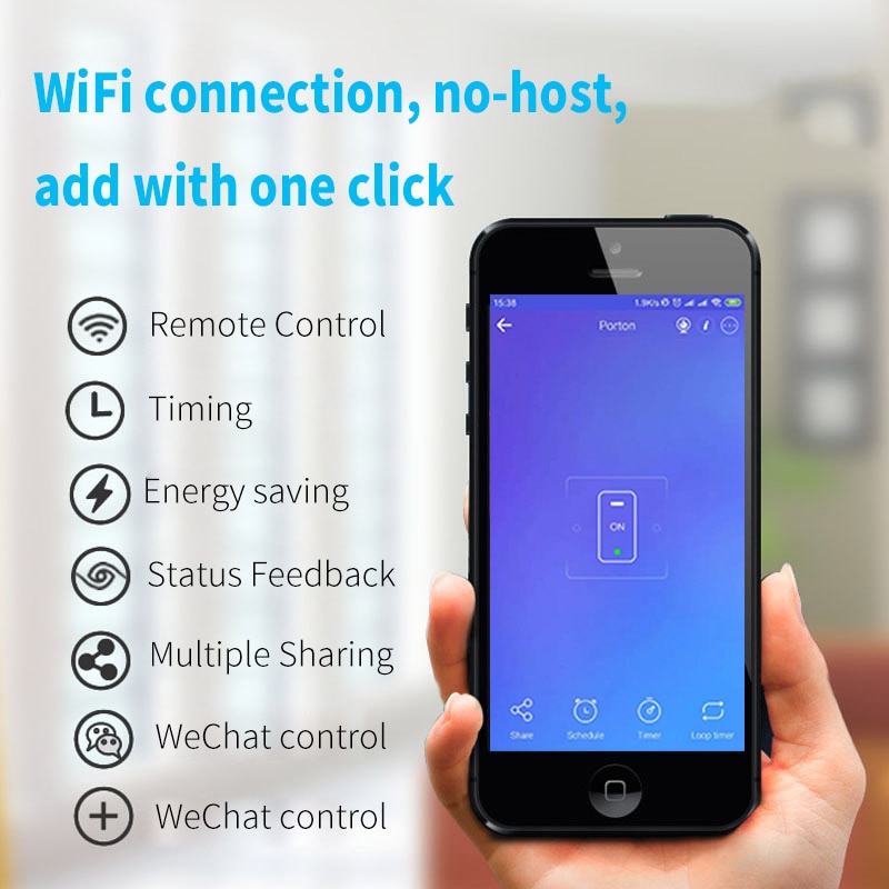 eWelink UK 1/2/3 Gang RF433mhz Wifi Smart Single Fire Wire Wall Light Switch Remote Control No Neutral Line Switch App Control
