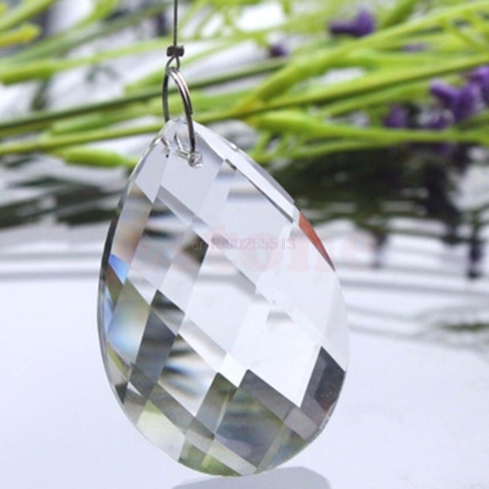 1 klar lysekrone glass krystaller lampe prismer deler hengende dråper anheng 38mm