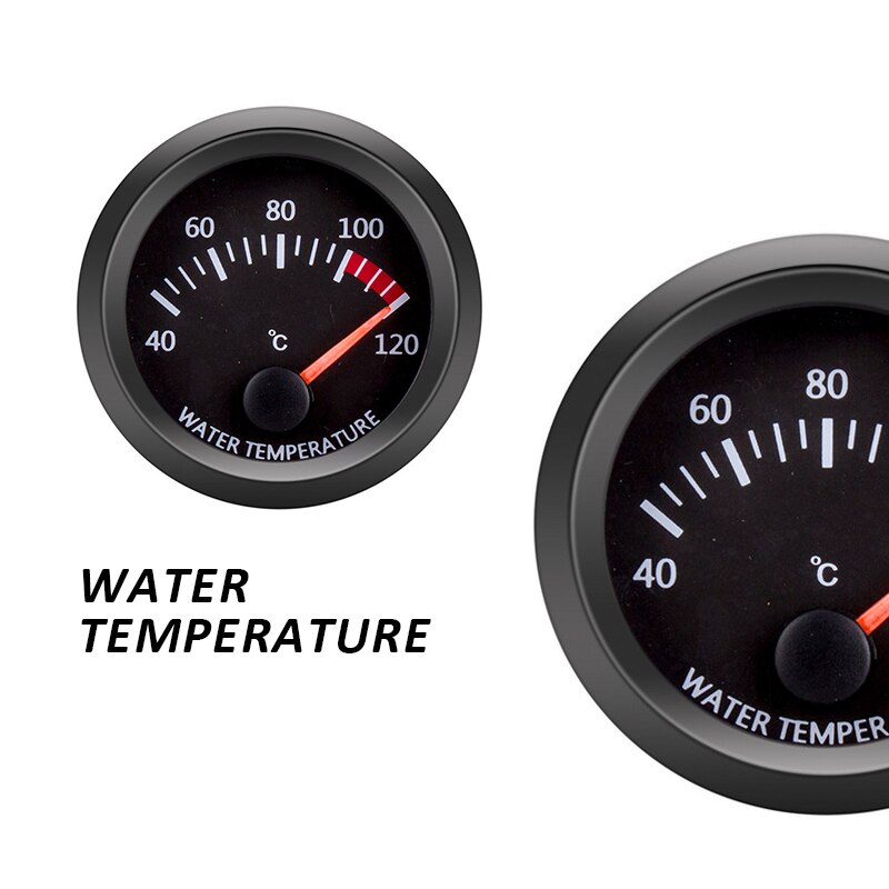 MOTOR METER RACING 52mm 4-Gauge Set - Oil Pressure, Water Temp, Fuel Level, Volt - Analog With White LED Backlit