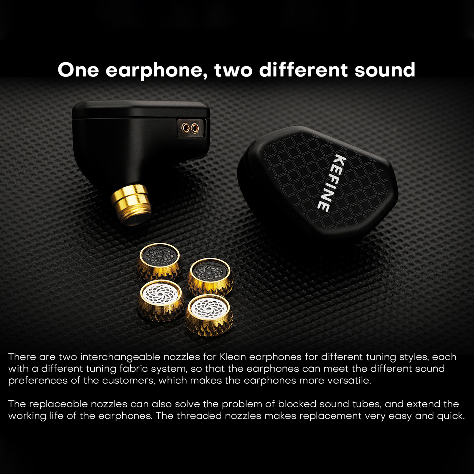 Kefine Klean 10mm membrana DLC dynamiczny sterownik IEMs słuchawki douszne Hi-Fi z dyszami i wygodnym 2-pinowym posrebrzanym kablem
