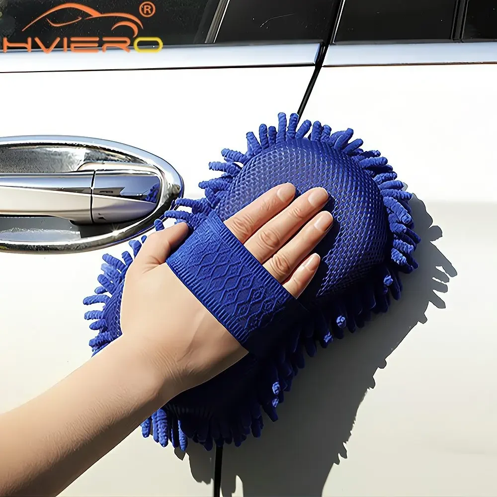 Blå handskar lackrengöring rost tjärfläckborttagare mikrofiber bilmotorer tvättmaskin rengöringsvård detaljborstar tvätthandduk verktyg