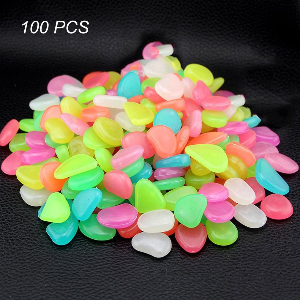 100/200/300 sztuk świecące w ciemności kamienie świecące kamienie fluorescencyjne jasne kamyki świecące kamienie robić akwarium ogród dekoracji