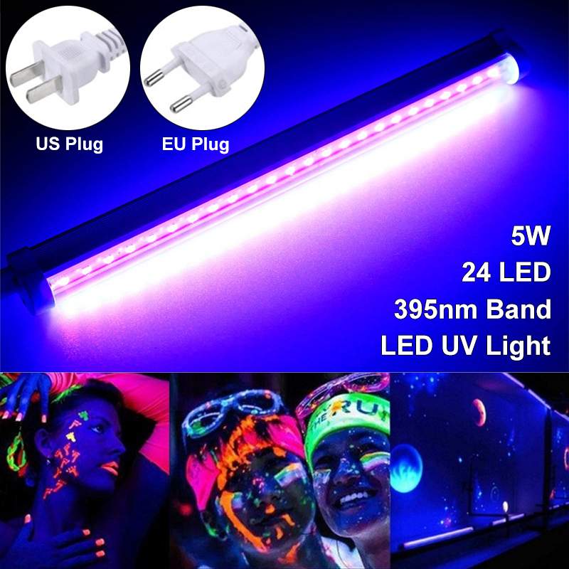 Halloween LED Black Light Bar 5W 10ft Integrated Bulb UV Fluorescent Lamp Portable UV Light Bar LED Strip Lights Party Equipment