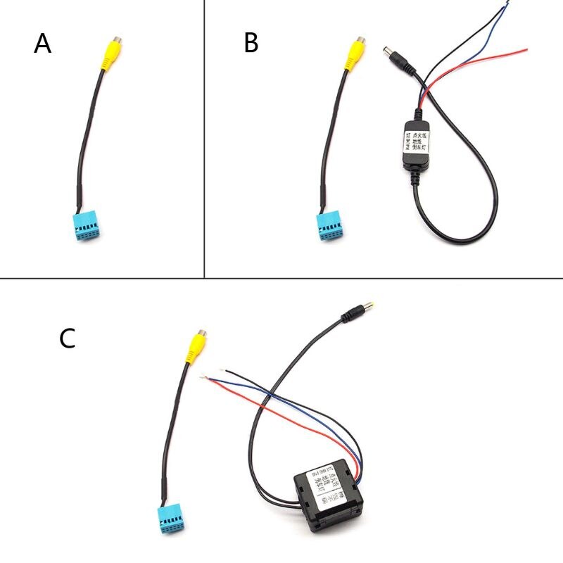 Car RCA Rear View Camera Plus Timer Relay Delay Filter for 5 Inch MIB Conversion Cable Adapter Replacement Parking Reverse