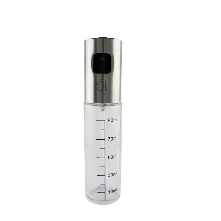 Køkken bagning rustfrit stål olivenolie sprøjte olie spray tom flaske eddike flaske olie dispenser madlavning salat bbq  wf713110: 1 stk med skala