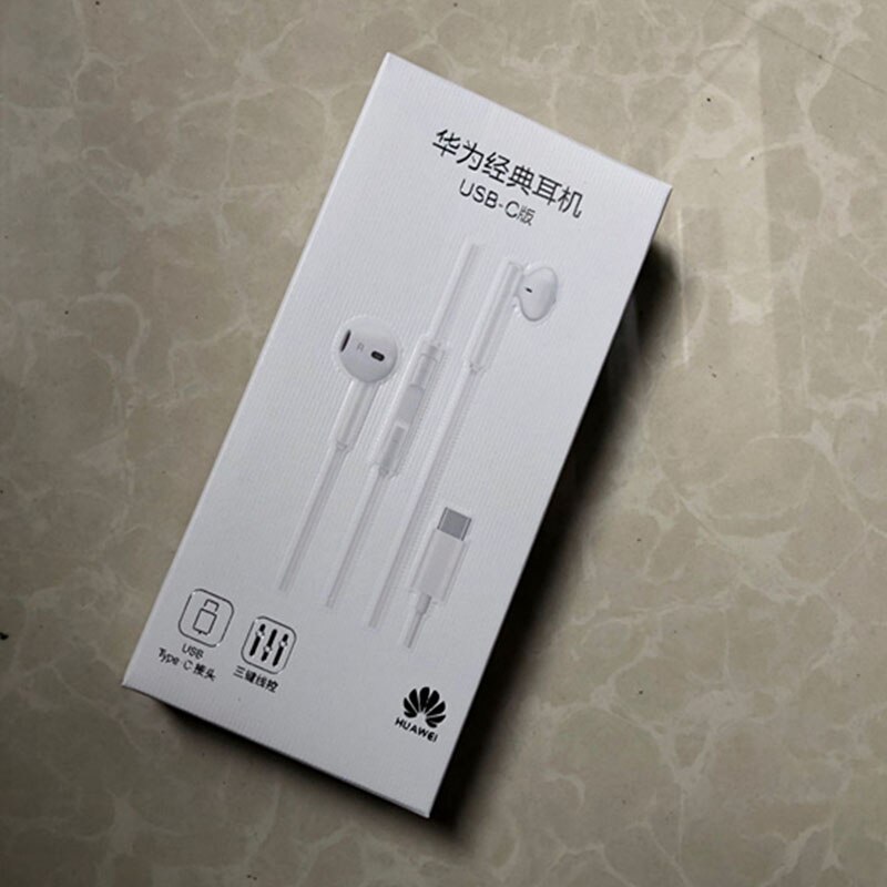 Originele Huawei CM33 Oortelefoon Usb Type-C In Ear Hearphone Headset Mic Volume Huawei Mate 10 20 Pro 20 X Rs P 10 20 30 Note 10 4.: With packing