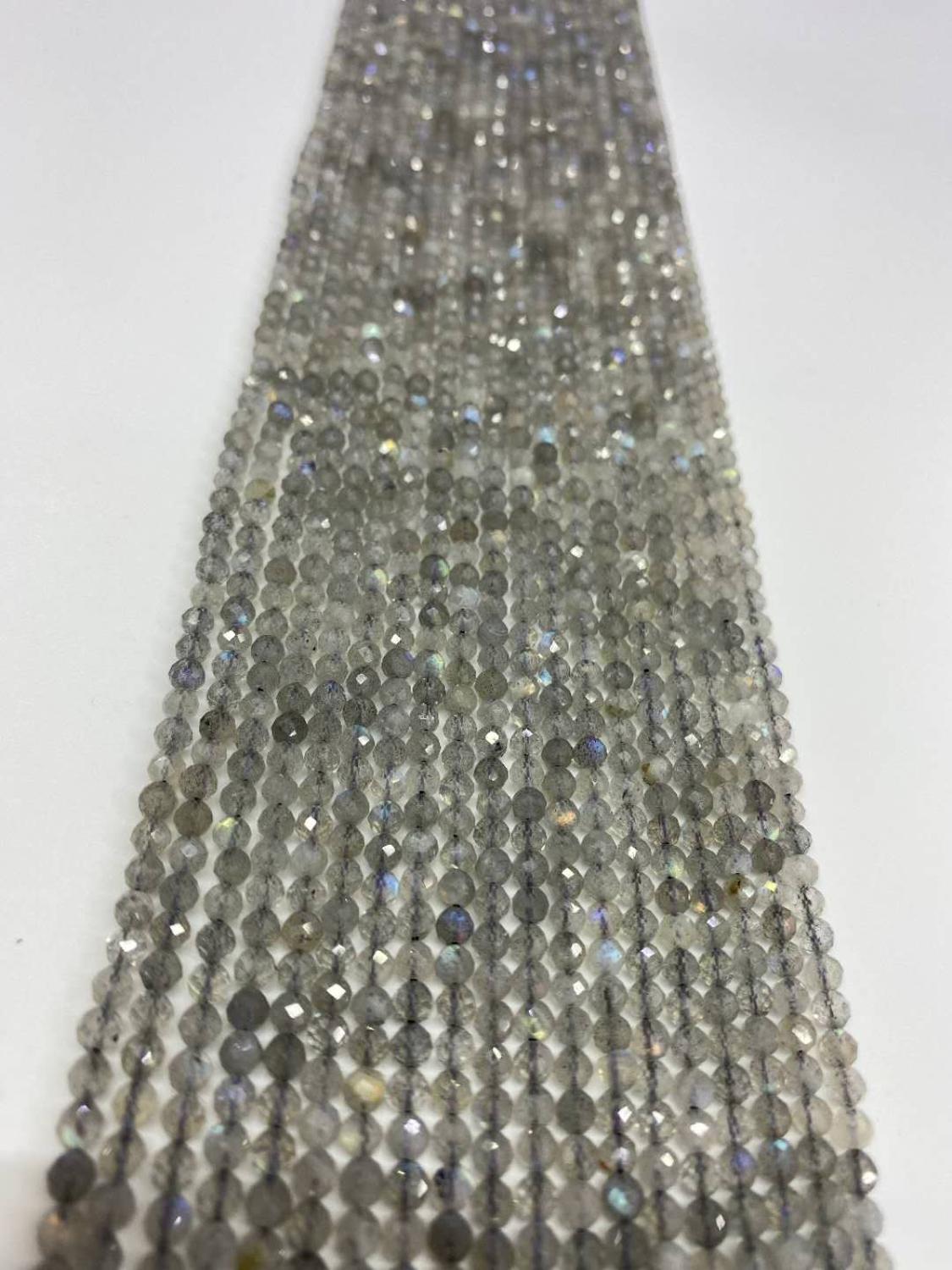 5Aaaaa Natuurlijke Kristal Veldspaat Oppervlak Bol 2Mm/3Mm/4Mm Lengte Is 38Cm