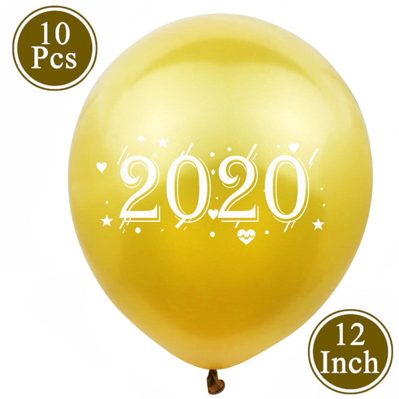 15pcs Printed Balloons Rose Gold Number Latex Confetti Balloons Happy Year Wedding Birthday Party Decorations 83D