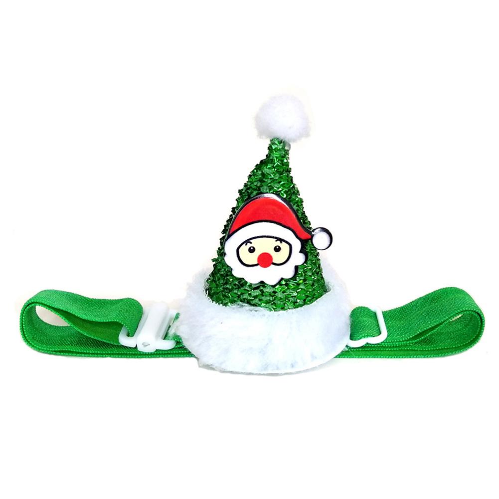 Kerst Hond Kat Hoofdband Hoed Pet Costume Party Kleding Hoofddeksels Cap Verstelbare Decoratie Accessoires voor Puppy Kitten: green