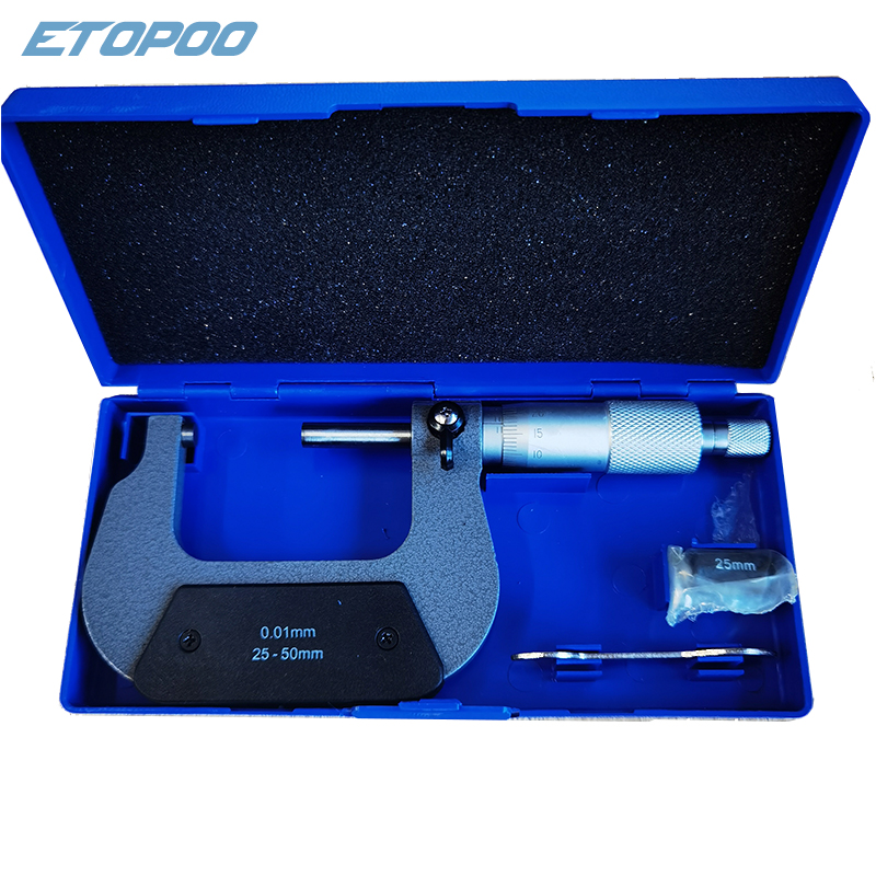 Support micromètre utilisé pour jauge micromètre externe 0-25mm 25-50mm 50-75mm 75-100mm, outils de mesure durables: 25-50mm
