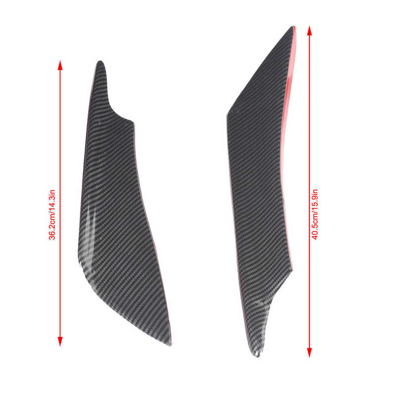 4pcs Car Body Kits Universal Front Bumper Spoiler Lip Splitter Fin Carbon Fiber Style Car Exterior Body Kits