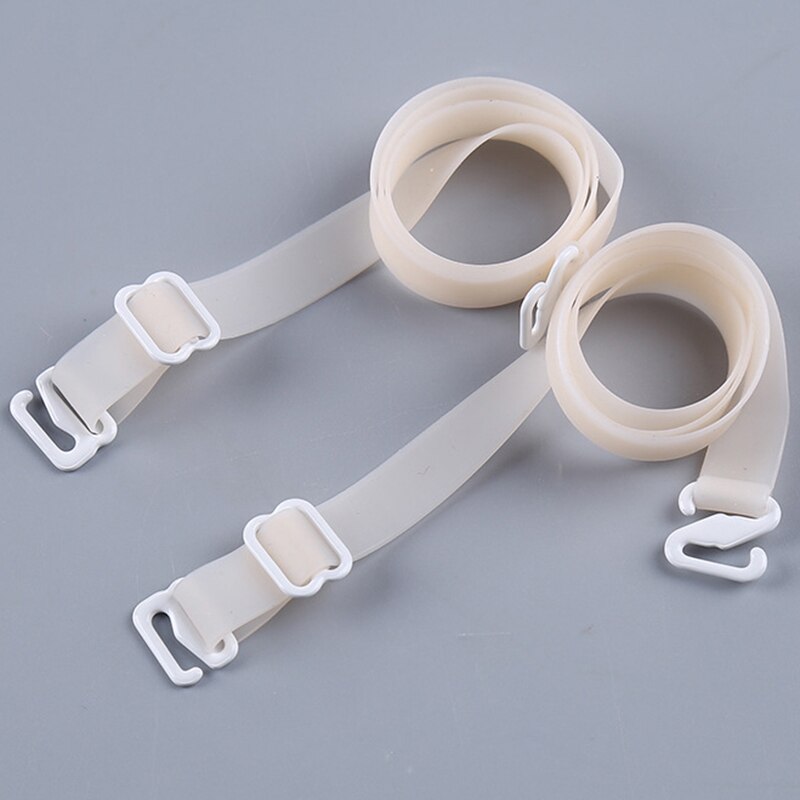 Vrouwen 1cm brede snoepkleurige siliconen bh-bandjes, onzichtbare bh-verlengband, verstelbare bh-haakverlengers, accessoires