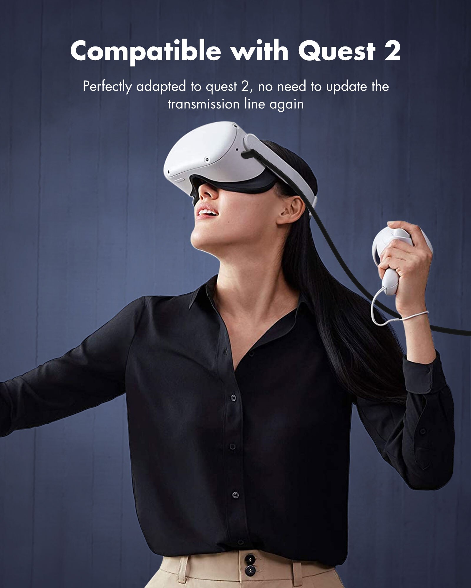 KIWI Oculus Quest/ Quest 2-cable USB 3,0, transferencia de datos de alta velocidad, 10 pies, 3M, tipo C