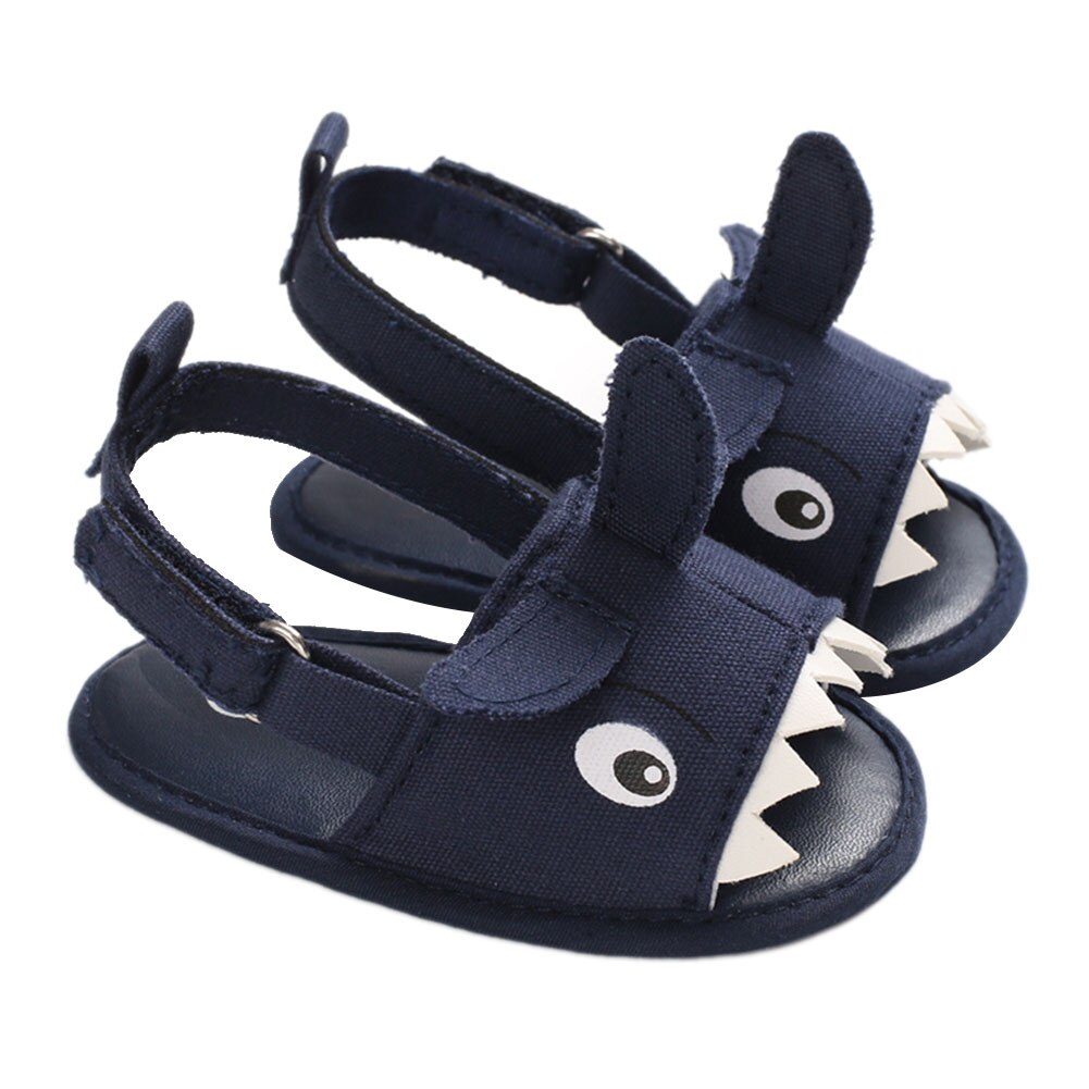 Cute Shark Sandals Toddler Baby Boys Summer Shoes Soft Sole Non-slip Breathable Newborn Sandals Infant Shoe Prewalkers 0-18M