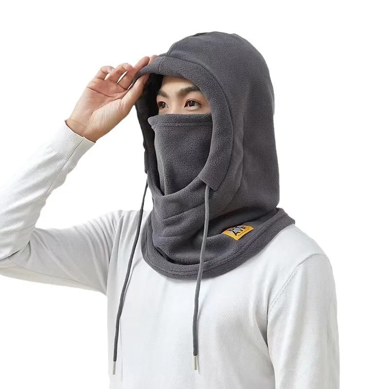 Winterwarme muts met masker en nekwarmer 3-in-1 winddichte bivakmuts voor mannen en vrouwen Gemaskerde hoed Fietsen Bescherming tegen koud weer