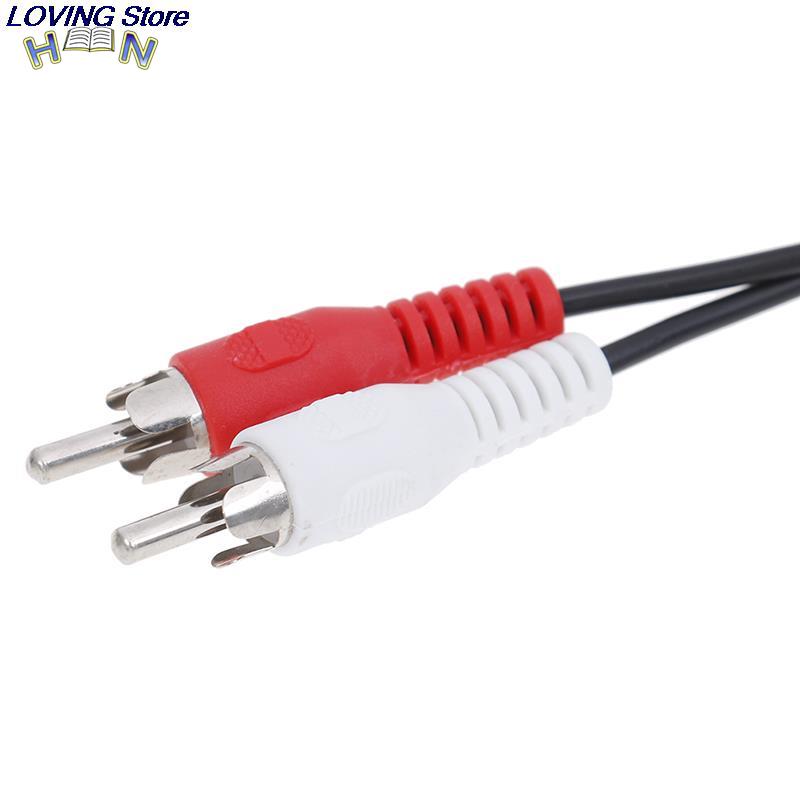 0.5m 3.5mm jack  til 2 rca lydkabler 3.5 hann til rca hann gullbelagt koaksial aux kabel til laptop tv dvd forsterker