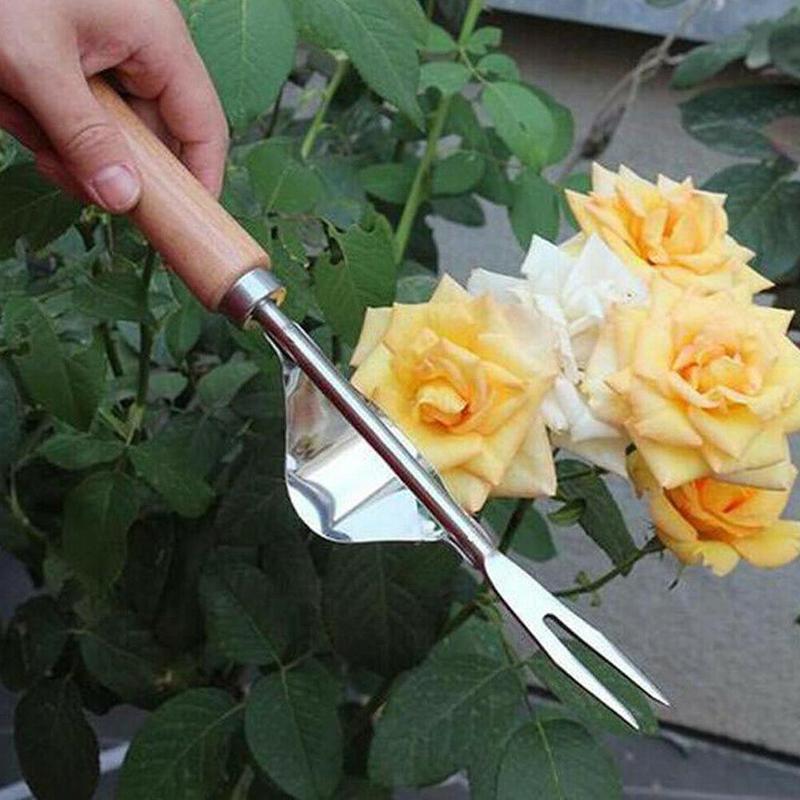 Trädgårdsredskap rostfritt stål rotborttagare ogräsrivare dra spade grävmaskin dedikerad rotborttagare planta