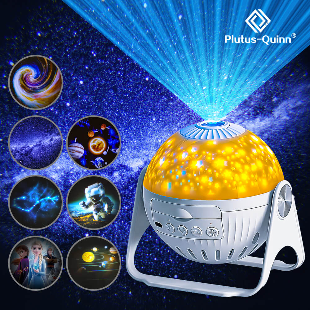 7in1 Verstelbare Brandpuntsafstand Galaxy Projector Lamp Star Projector Night Lights Met Bluetooth Muziek Planetarium Projection Decor