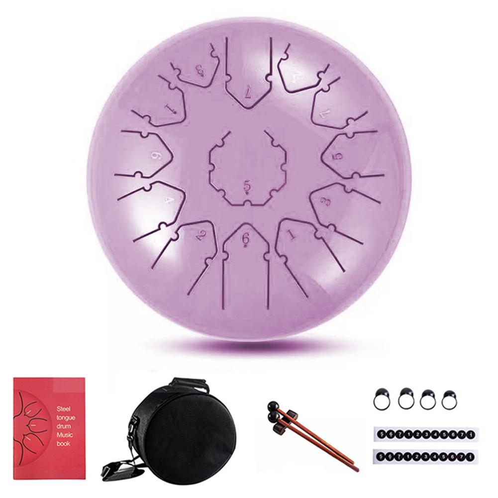 12 Inch 13 Note Steel Tongue Drums Percussion Music Instruments Hand Tank Drum With A Carry Bag Drumsticks Handpan