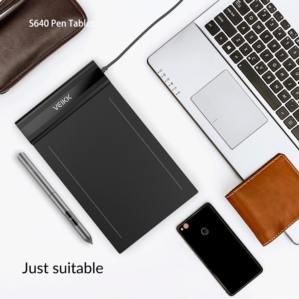 S640 graphic Pen tablet 6 x 4 inch Ultra Thin OSU Digital Drawing Tablet with Battery-Free Pen 8192 Levels Pressure