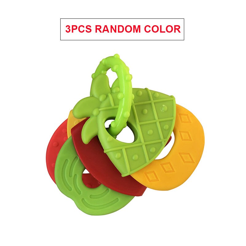 Bpa Gratis Zachte Baby Bijtring Chew Dental Care Knaagdieren Bijtringen Voor Kinderen Silicon Bijtring Tandenborstel Baby Speelgoed 0 12 Maanden: TJ345 random color