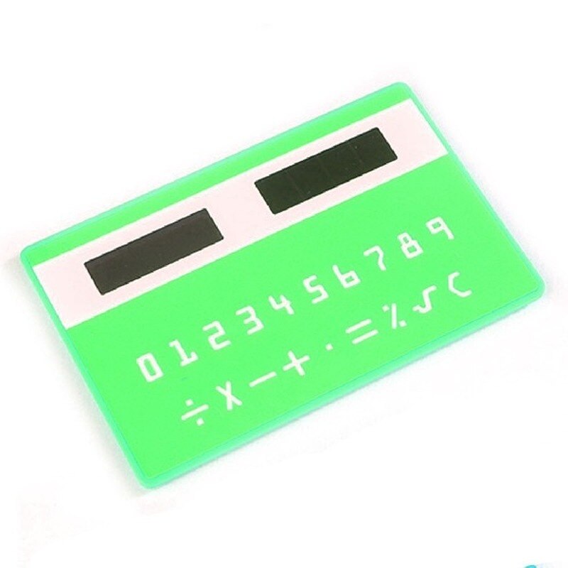 Moonbiffy 1pc taschenrechner für schreibwarenkarten, mini-handrechner, ultradünn, solarbetrieben: Gn