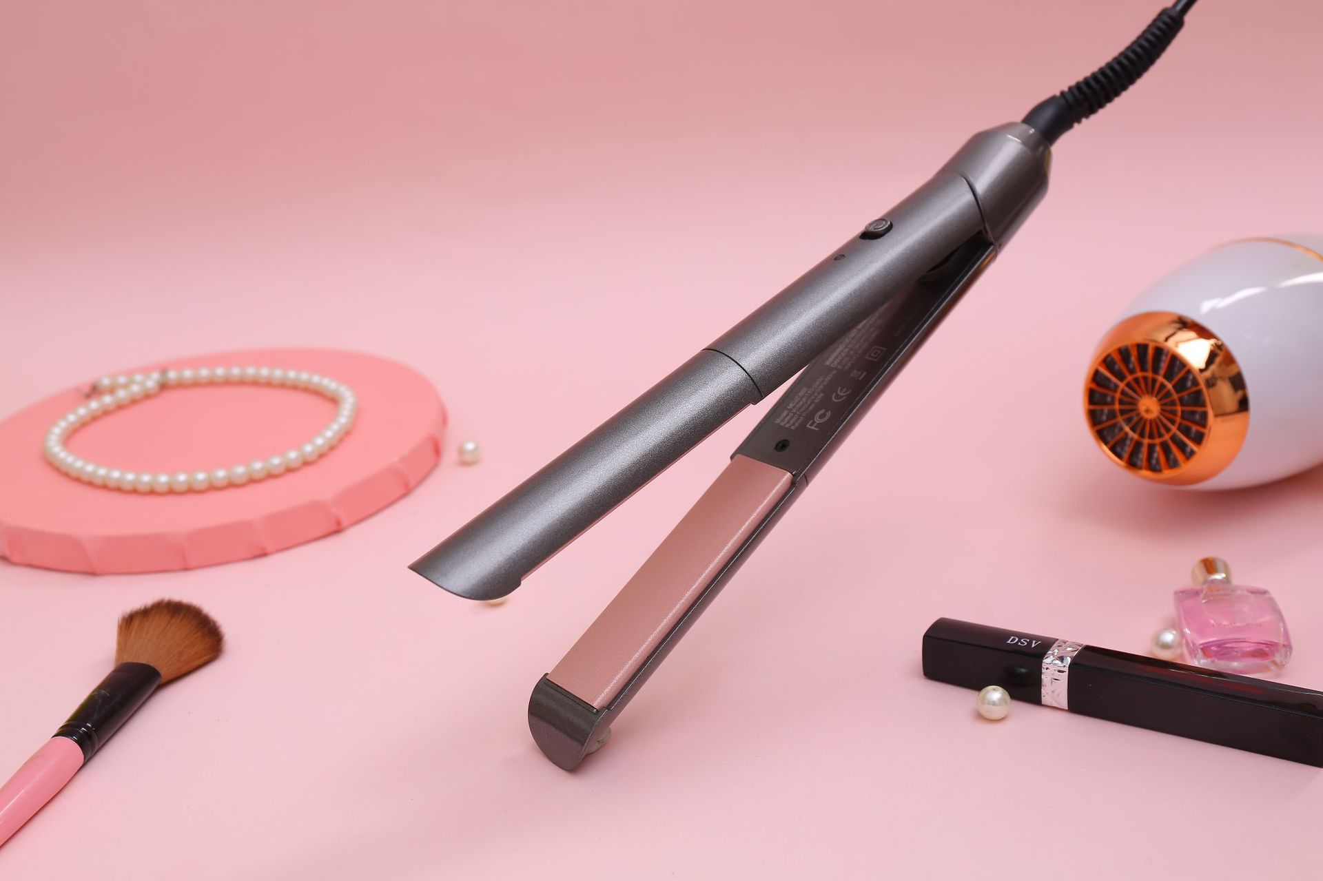 Hair Straightener Nano Titanium Hair Straightener Curler Ceramic Temperature Adjustment Electric Straightening Flat Iron