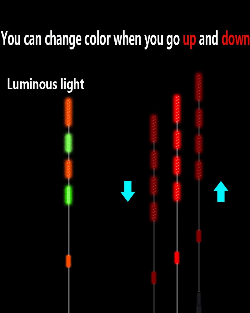 Smart Fishing Led Light Float Luminous Glowing color float Including battery Remind High Sensitivity Alarm Fish Bite angeln