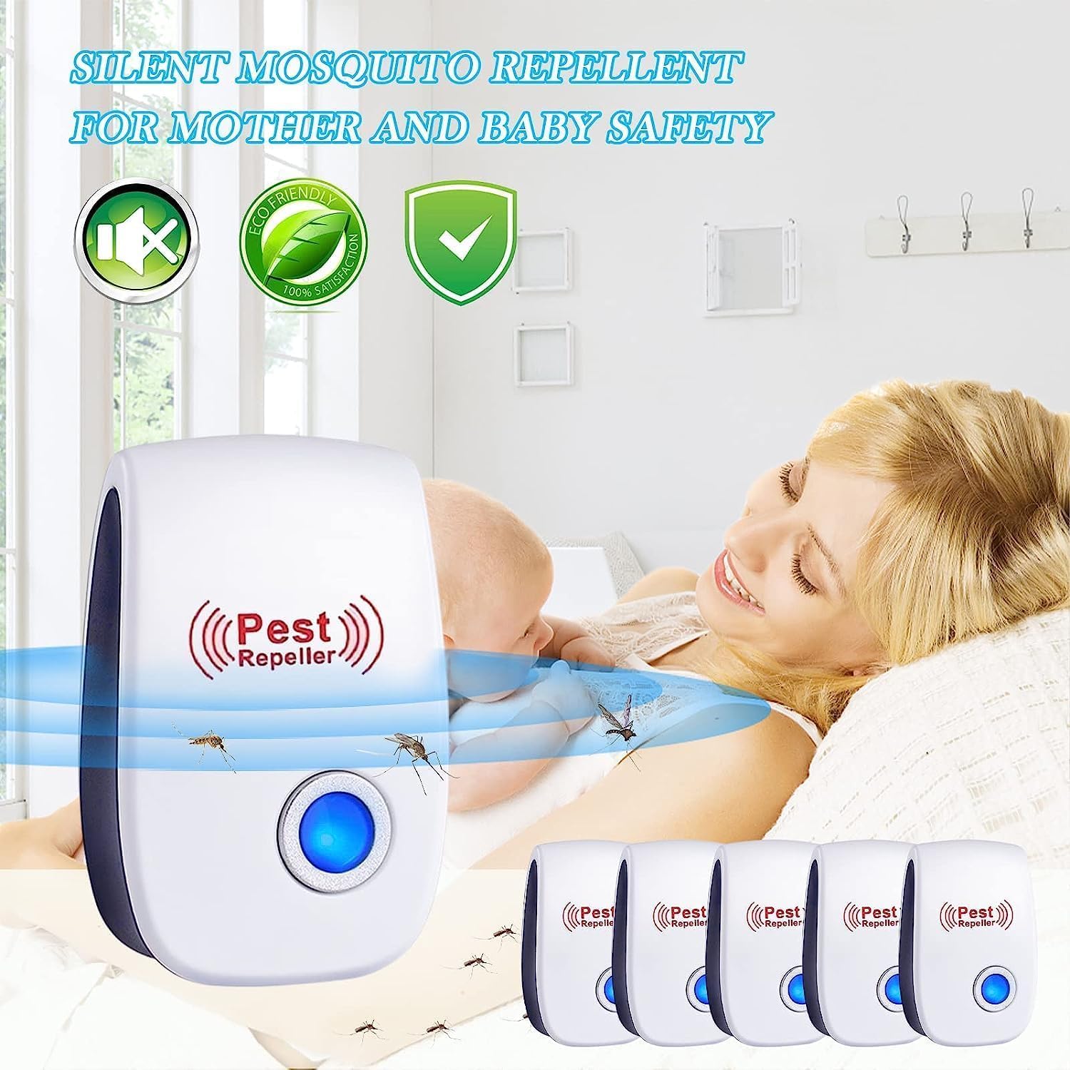1-6 Stuks Elektronische Muggenspray Ultrasone Muggenspray Muis Kakkerlak Spider Muggenmelk Huishoudelijke Insecticide