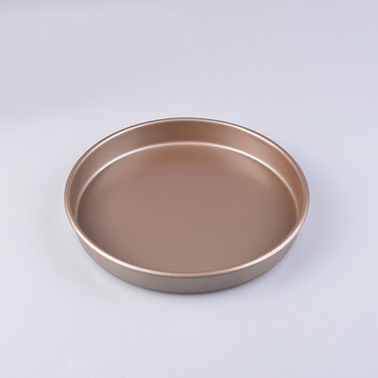 Metalen Bakken Ronde Pizza Plaat non-stick Bakken Gerecht Gereedschap Pizza Lade Thuis Tortilla pan Brood En Brood Gecanneleerd pie Pannen PM-001: Gold 6 inch