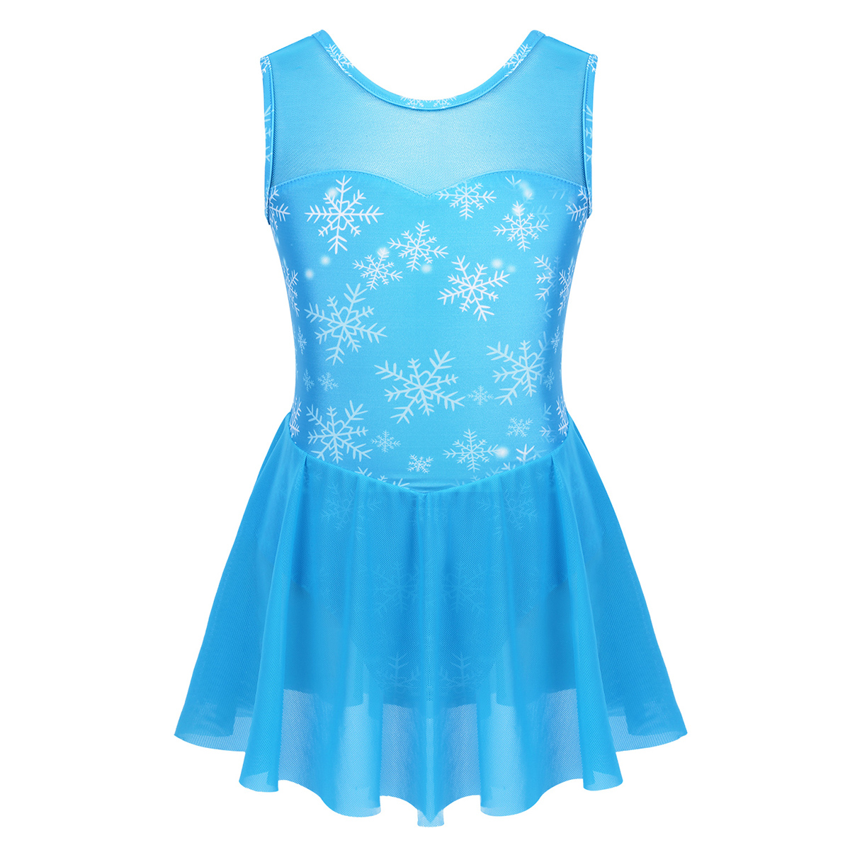 Toddler Ballet Leotard Blue Snowflake Leotards for Girls Gymnastics Suit Ballerina Dance Dress Kids Child Clothes: 8