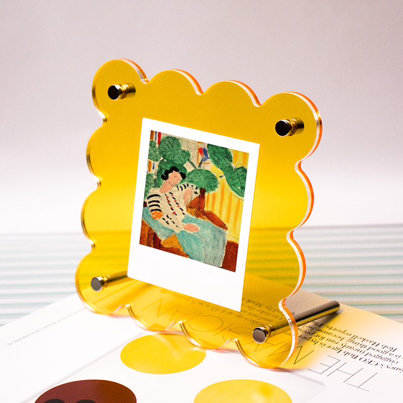 Acryl-Polaroid-Rahmen, doppelseitiger Polaroid-Rahmen für Fotos, transparenter Instax-Mini-Rahmen für Film, Fotos, Karten, Stempel,: 7 Zoll / Licht Grau