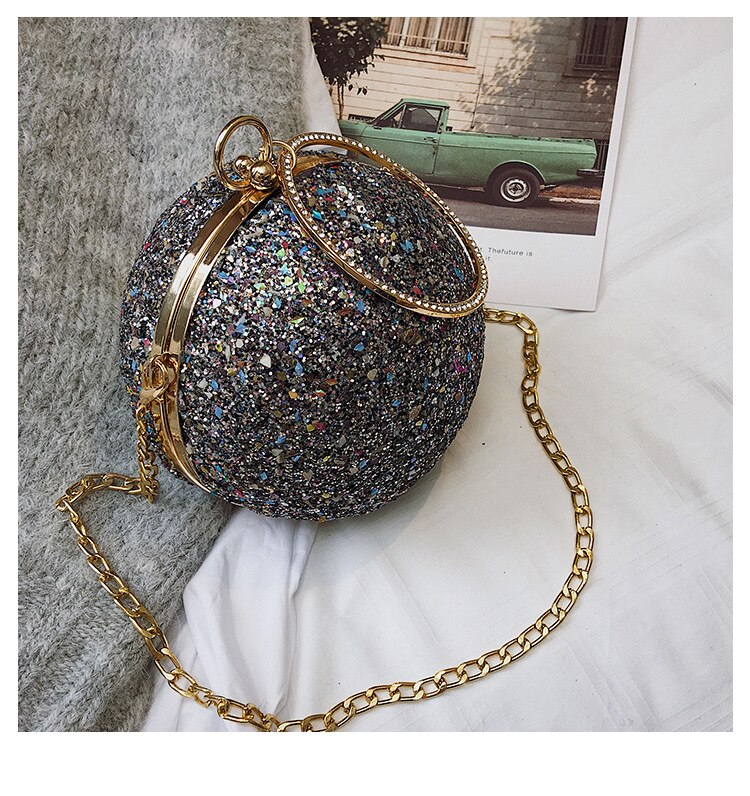 2020 kobiet wieczór codzienna kopertówka kolorowe kryształbyć winnym diamenty okrągła kula w kształcie sprzęgła torebka damska torebka ślubna łańcuszkowa torba na ramię: 12