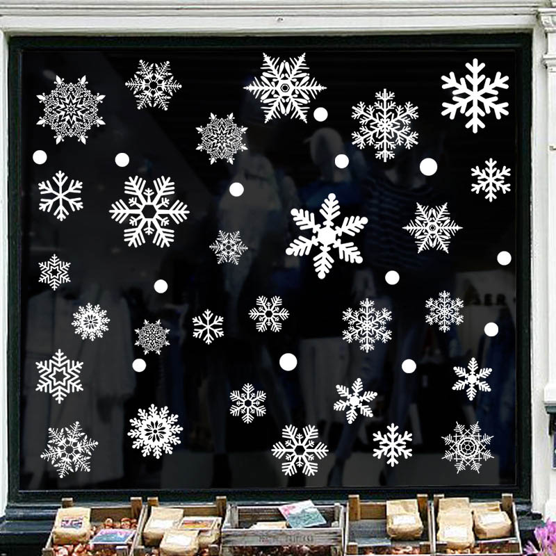 Snowman Wall Sticker DIY Christmas Party Home Decoration Windows Door PVC Stickers Year Household Glass Wall Sticker: Style 3